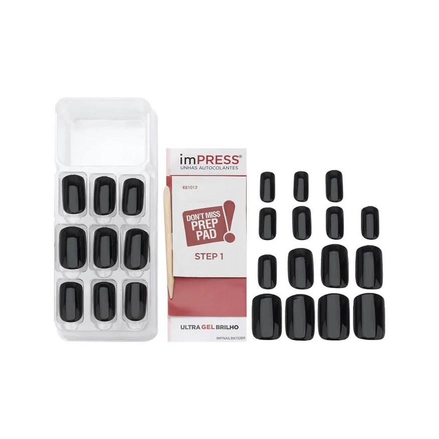 Autocolantes Unhas Impress All Fired Up Média com 24 unidades