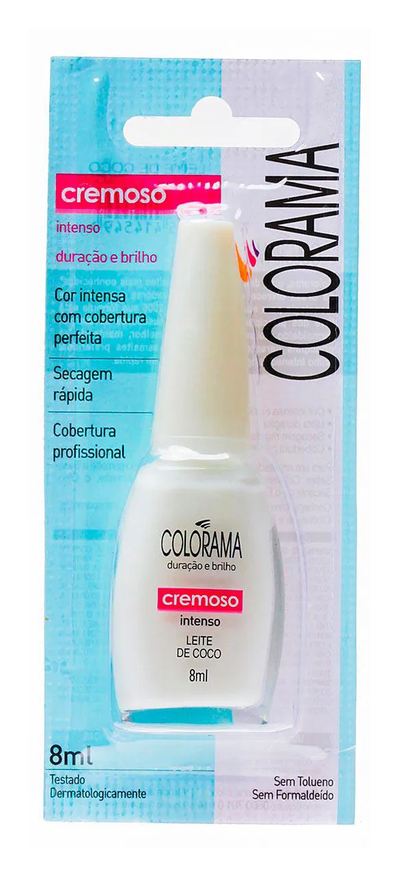 Cremoso Esmalte Colorama Intenso 8ml – Leite de Coco