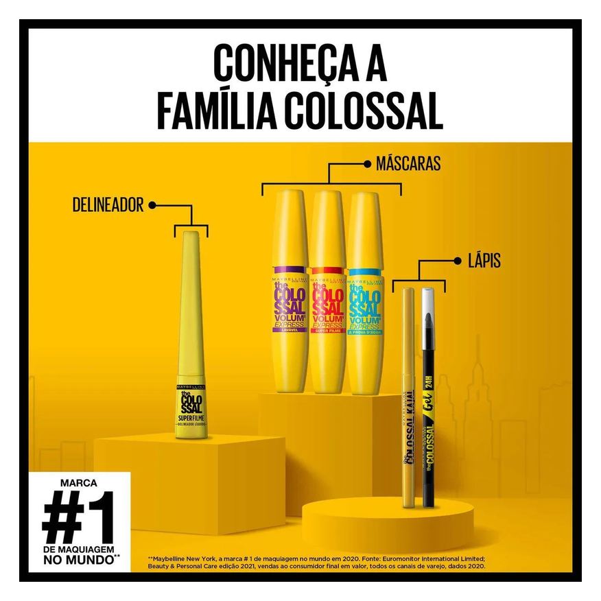 Maybelline Máscara de Cílios The Colossal Volum' Express à Prova D'água Preto 9,2ml