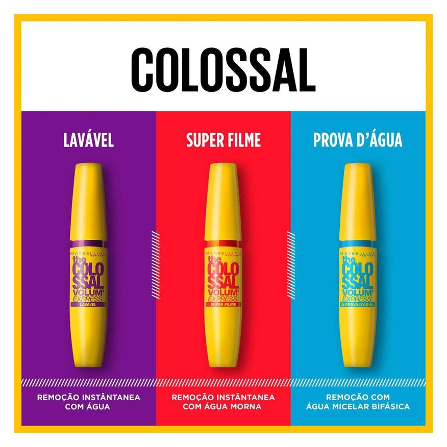 Maybelline Máscara de Cílios The Colossal Volum' Express à Prova D'água Preto 9,2ml