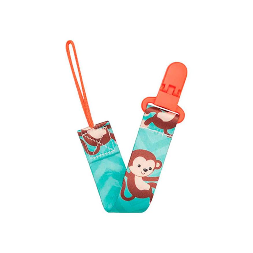 Buba Prendedor de Chupeta Baby Animal Fun Macaco com 1 unidade