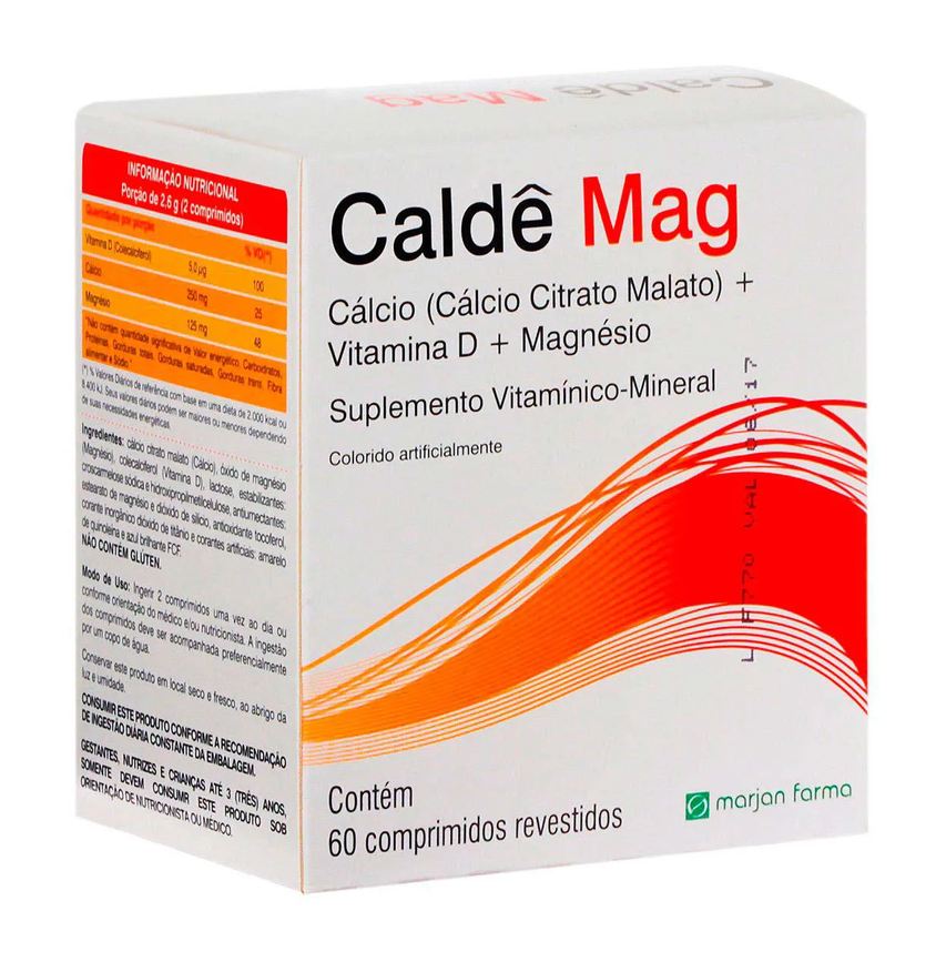 Calde Cálcio + Vitamina D + Magnésio Caldê Mag 60 comprimidos