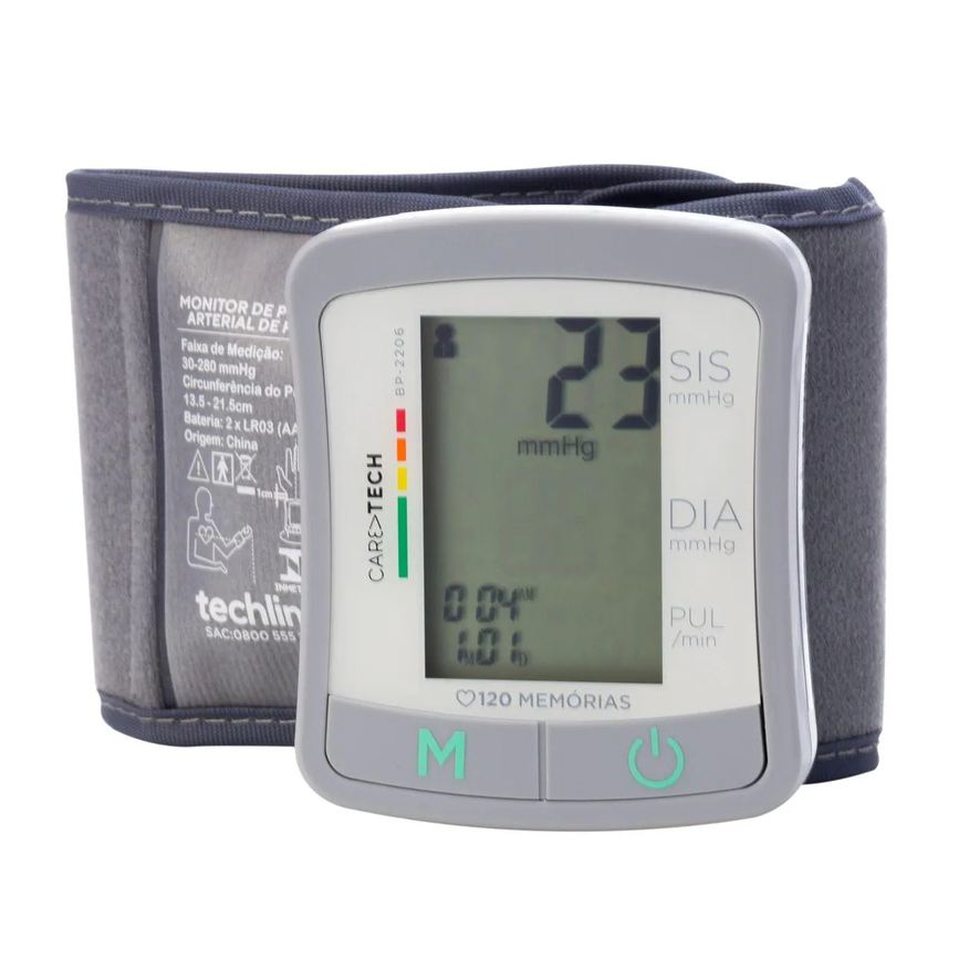 de Monitor Pressão Arterial de Pulso Caretech BP2206 1 Unidade