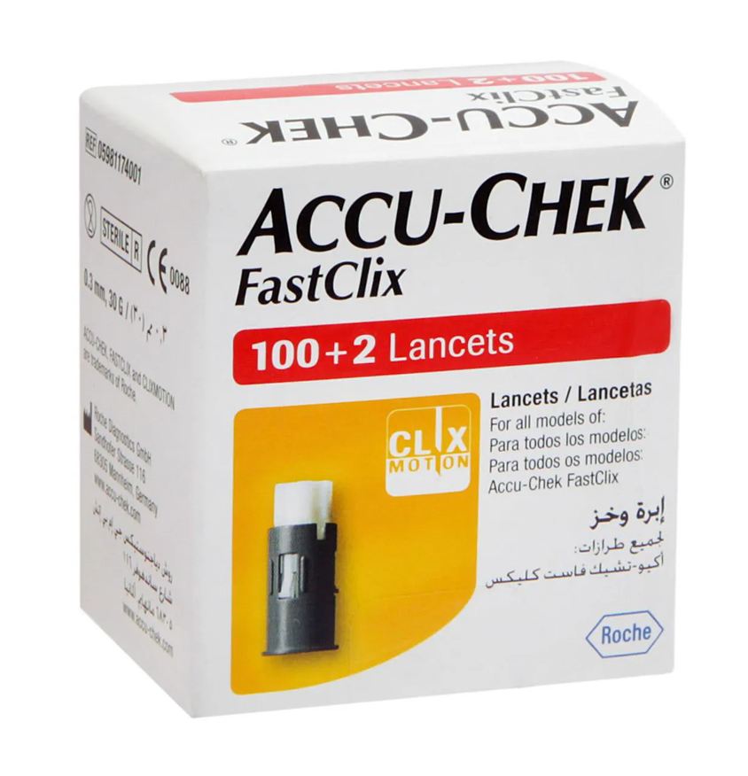 Accu-Chek Lancetas FastClix 102 tiras