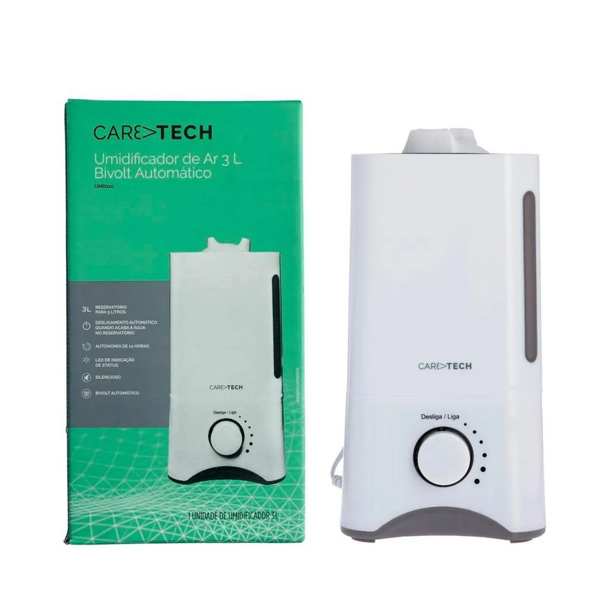 de Umidificador Ar Bivolt Automático Caretech UMD110 3L