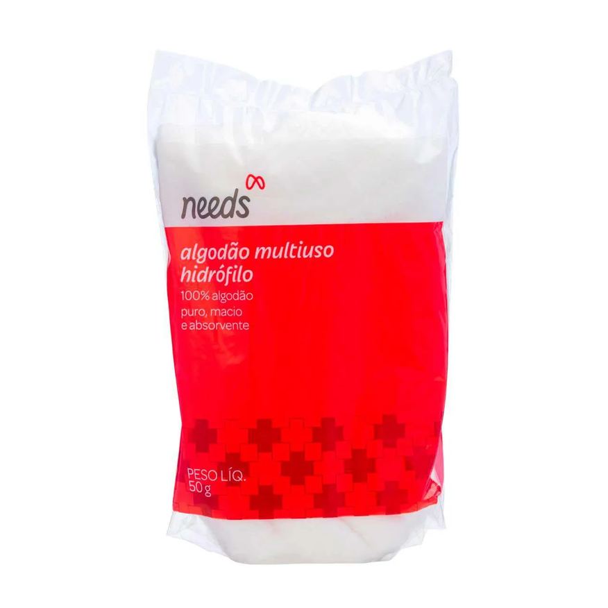 Needs Algodão Hidrófilo Multiuso 50g