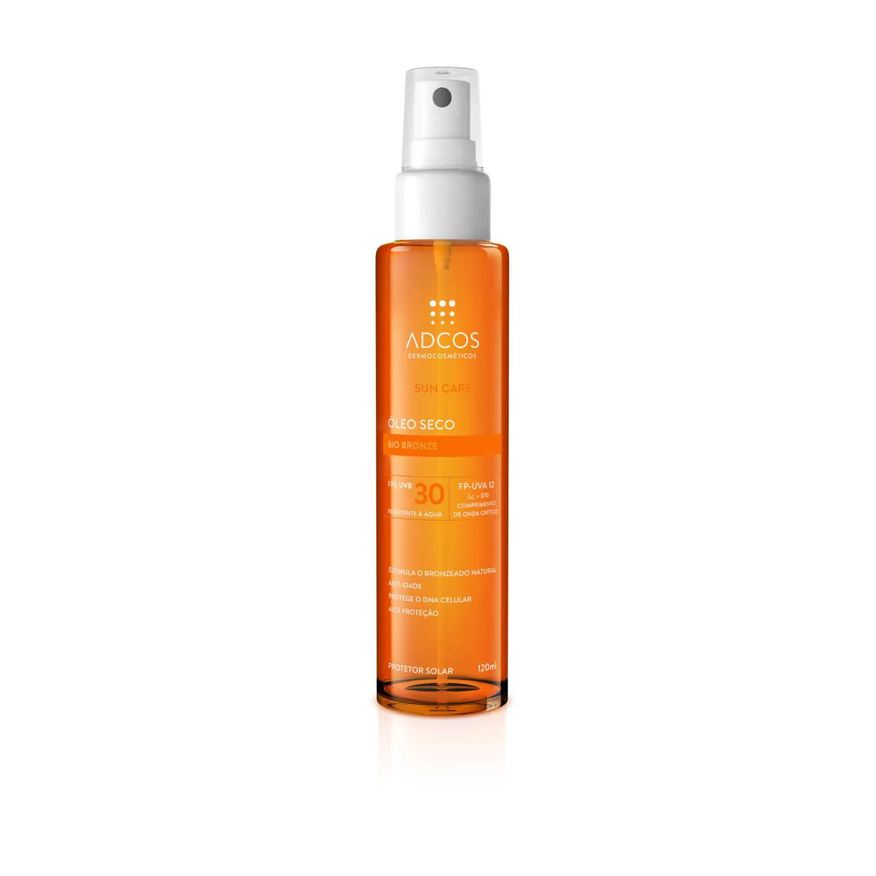 Adcos Protetor Solar Óleo Seco Fps 30 - Bio Bronze 120ml