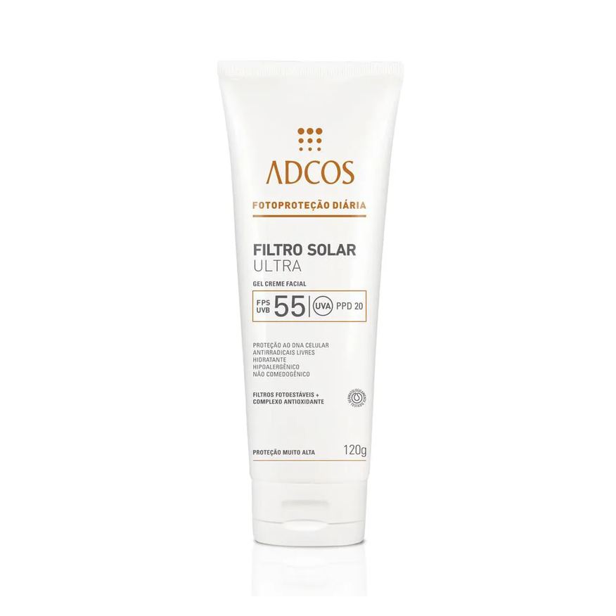 Adcos Protetor Solar Ultra Gel Creme Incolor Fps 55 - Proteção Muito Alta