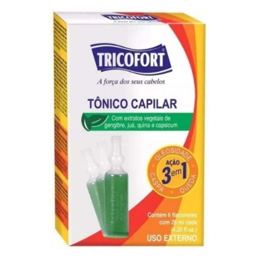 Capilar Tônico Tricofort 6 Ampolas 20ml