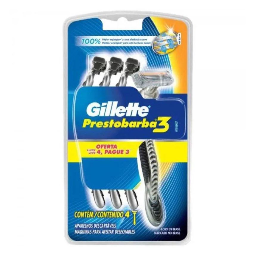 Procter & Gamble Apar Barb Prestobarba 3 Masc L4 P3