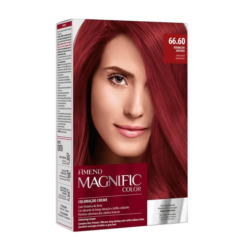 Amend Cosméticos Amend Magnific Color 66.60 Vermelho Intenso - Coloração 200g