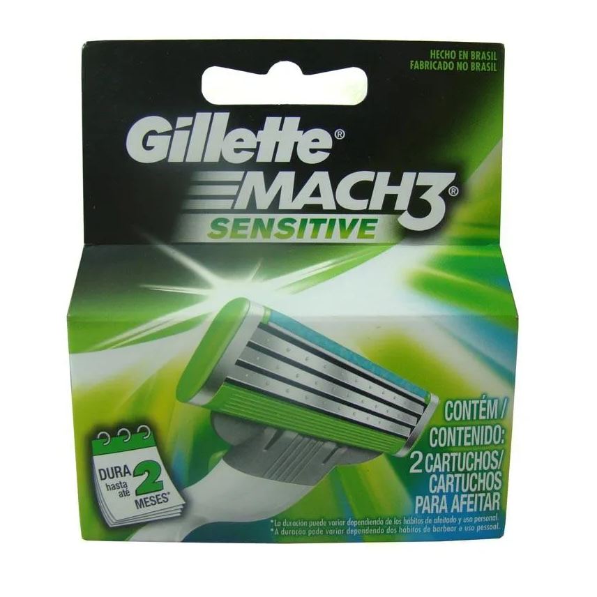 Procter & Gamble Carga Gillette Mach 3 Sensitive C/2