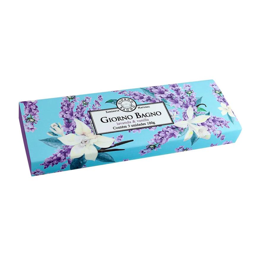 Giorno Kit Sabonetes Bagno Lavanda e Vanilla 3 unidades de 100g cada
