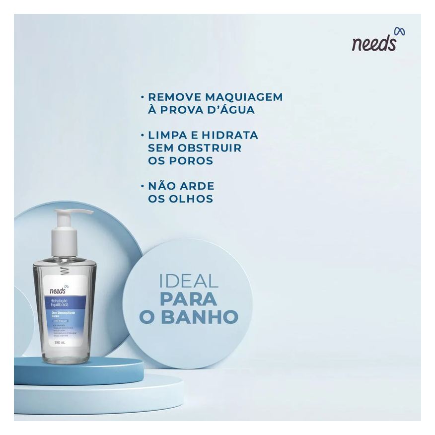 Needs Óleo Demaquilante Hidratação Equilibrada 150ml