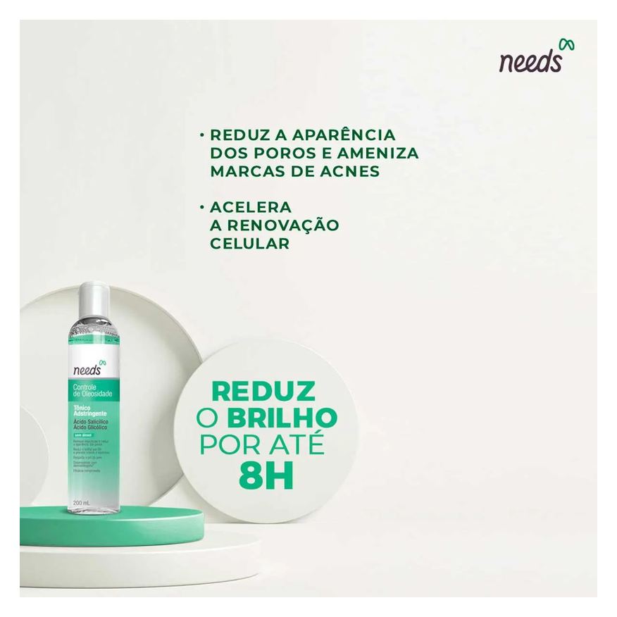 Needs Tônico Adstringente Controle de Oleosidade 200ml