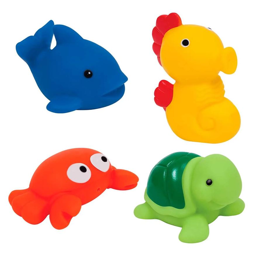Buba Kit Bichinhos de Borracha para Banho Baby Animais Marinhos com 1 unidade