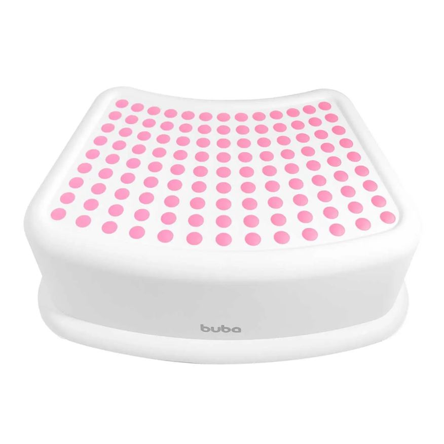 Buba Degrau Infantil Antiderrapante Baby Rosa 1 unidade