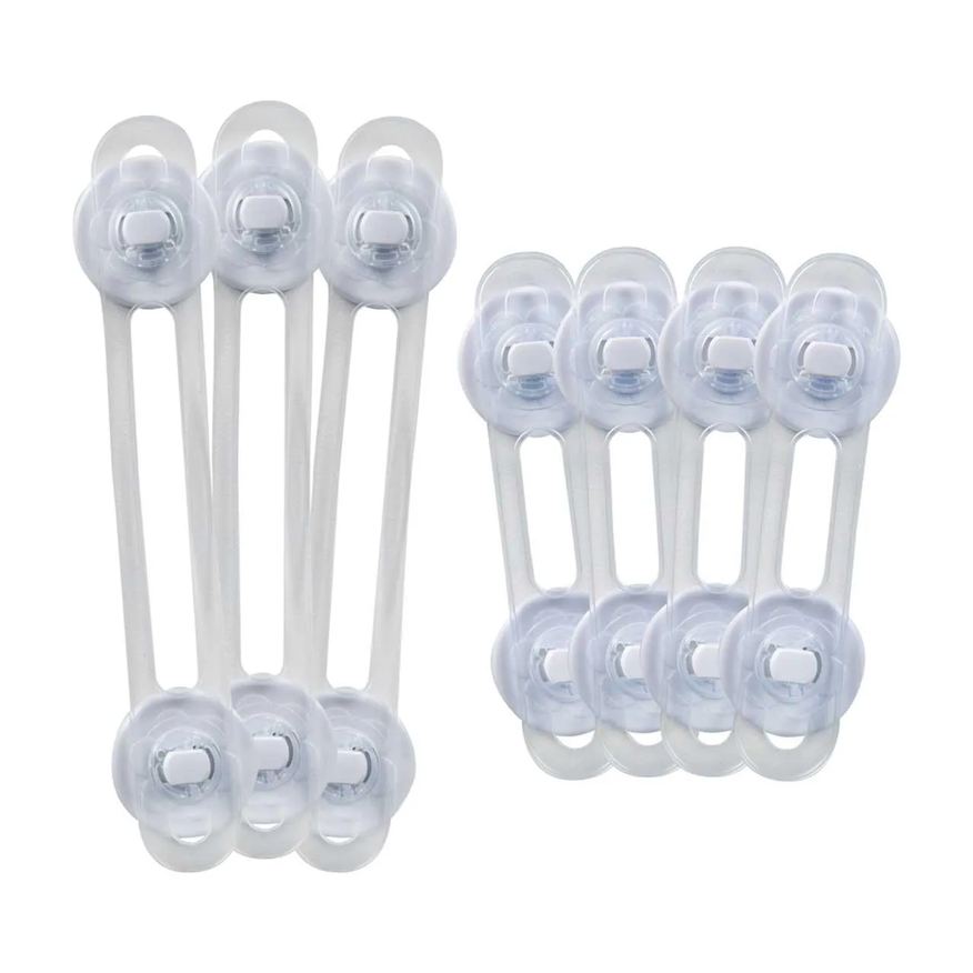 Buba Kit Trava de Segurança Multiuso Flexível Baby para Gavetas e Portas de Armário