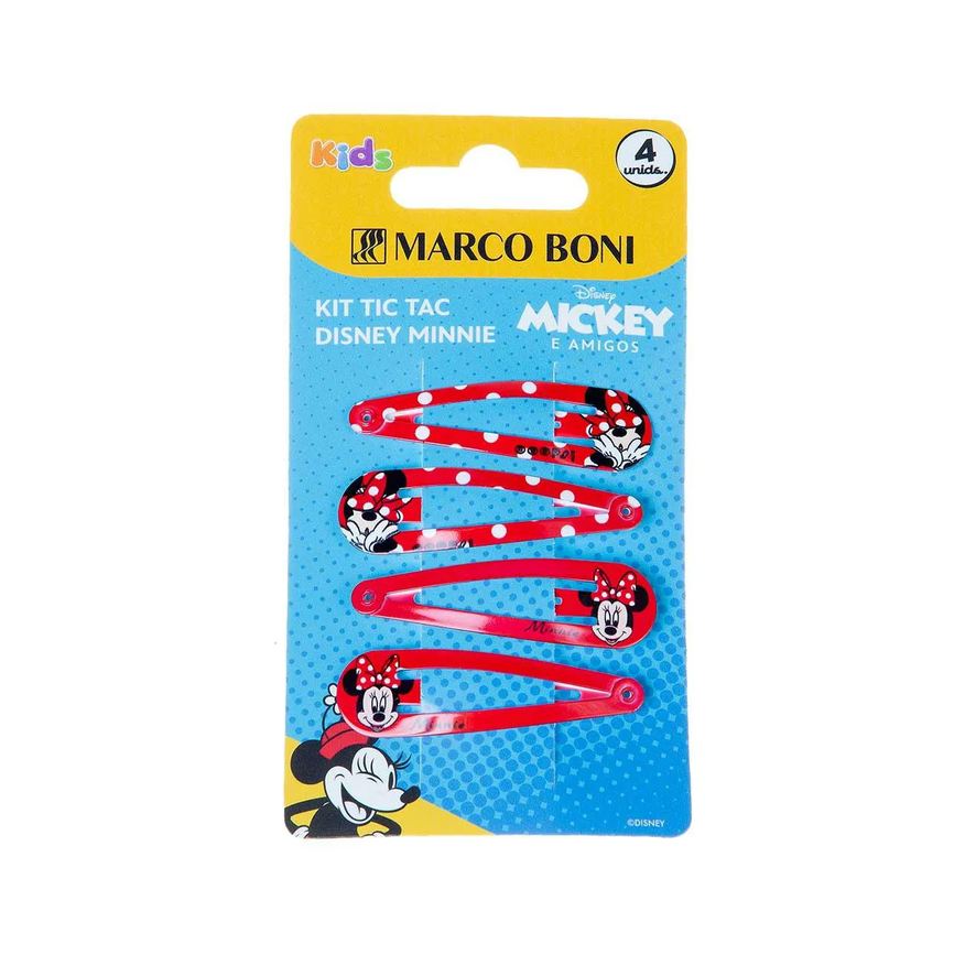 Marco Boni Kit Presilha Tic Tac Disney Minnie 4 Unidades