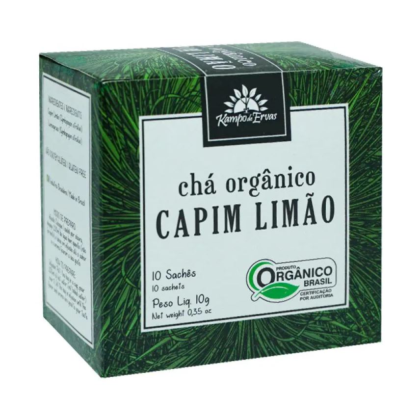 Kampo de Ervas Kit 2x: Chá de Capim Limão Orgânico 10 Sachês