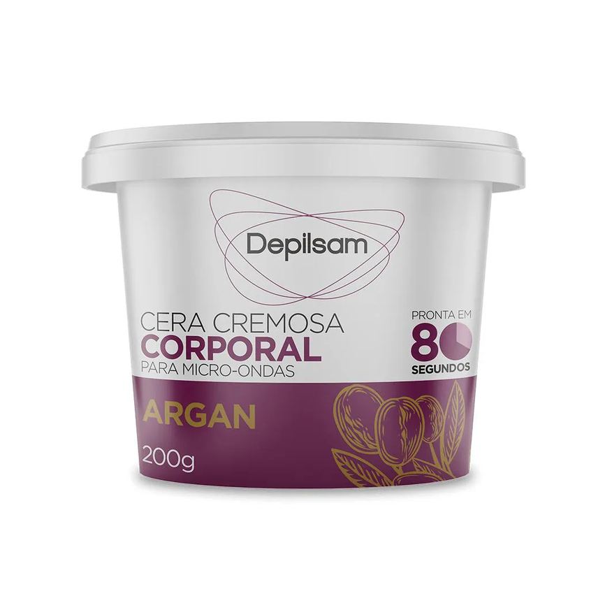Cremosa Cera Corporal Depilsam de Micro-ondas Argan 200g