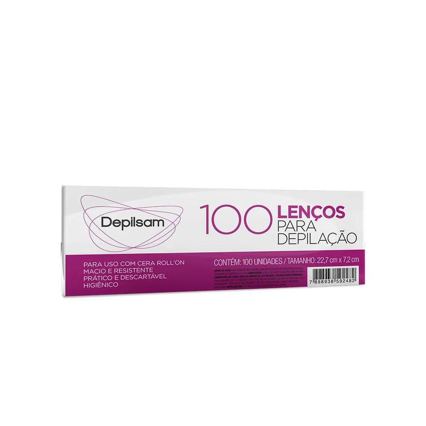 para Lenços Depilação Depilsam 100 Folhas