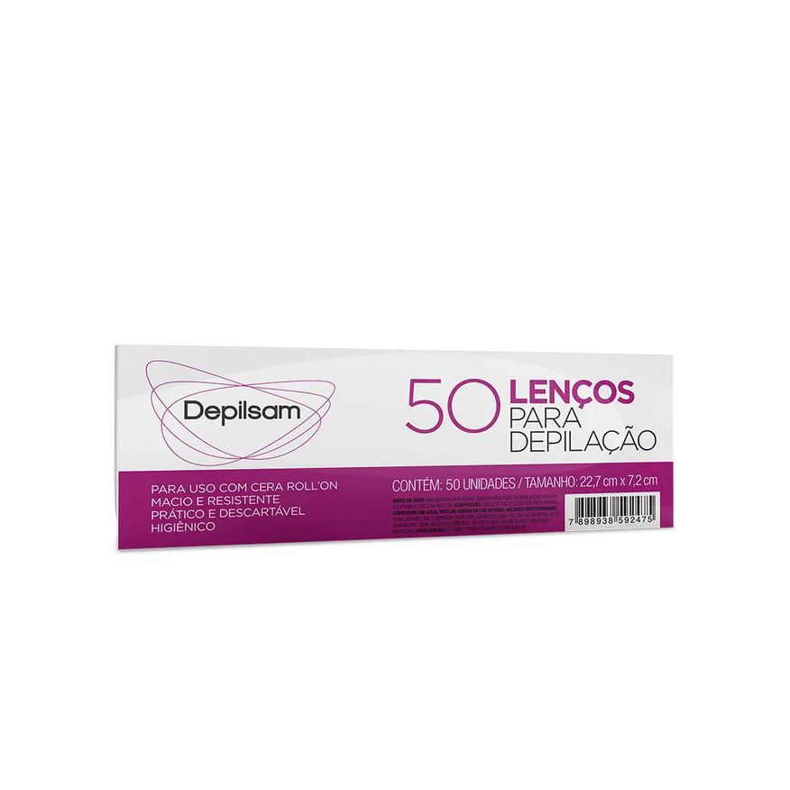 para Lenços Depilação Depilsam 50 Folhas