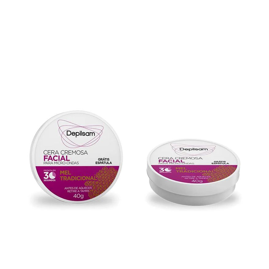 Cremosa Cera Facial Depilsam de Micro-ondas Mel 40g
