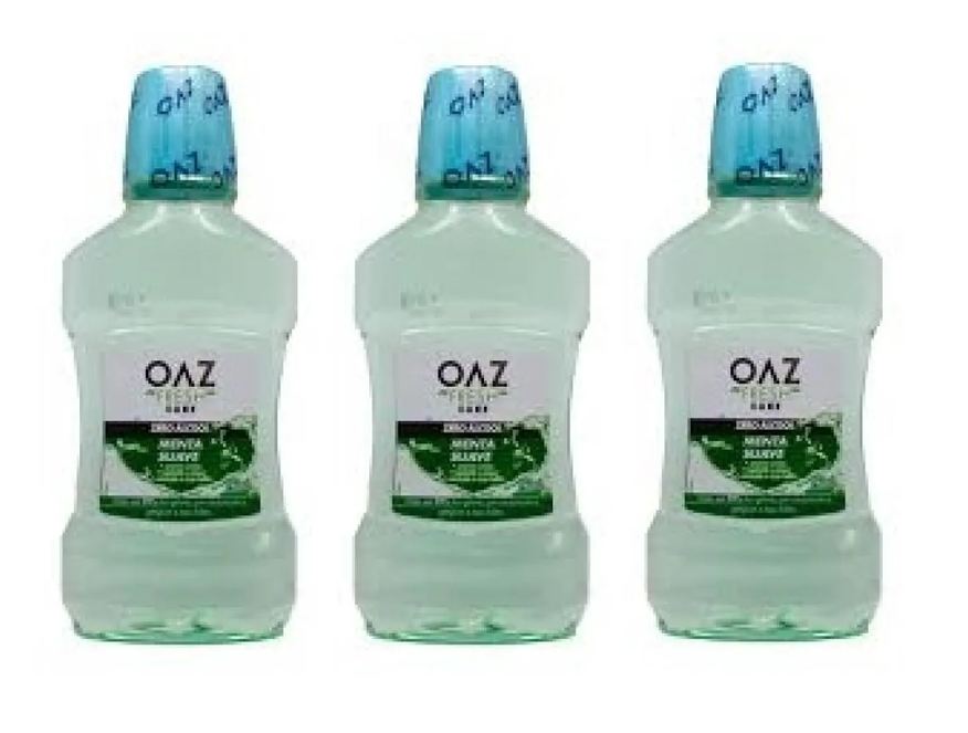 Eurofarma Kit 3uni Enxaguante Bucal Oaz Fresh 250ml Menta Suave