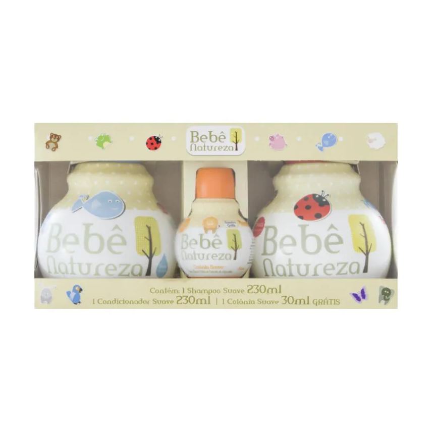 Bebê Natureza Kit Shampoo + Condicionador Suave 230ml + Colônia 30ml