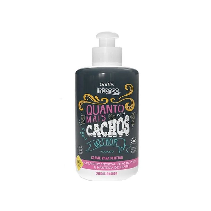 griffus Creme para pentear vegano 2abc, 3abc, 4abc quanto mais cachos melhor intense 300ml