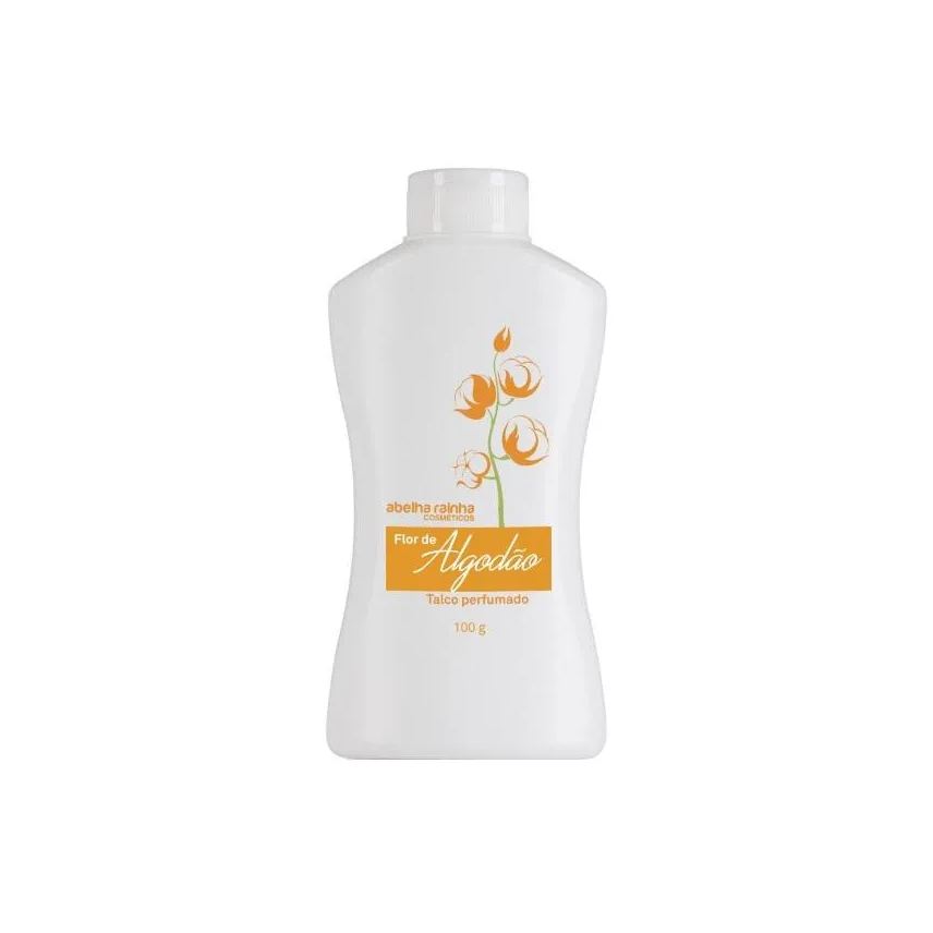 Perfumado Talco Abelha Rainha Flor de Algodão Adulto 100g