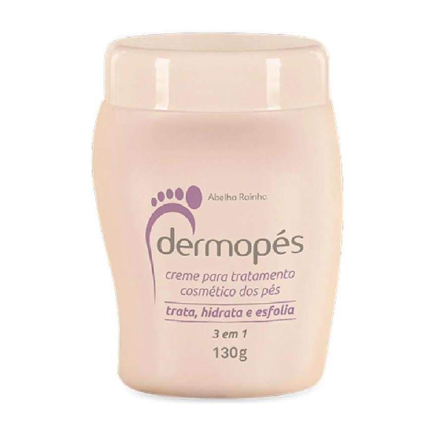 de Creme Tratamento para os Pés 3 em 1 Trata, Hidrata e Esfolia Dermopés Abelha Rainha 130g