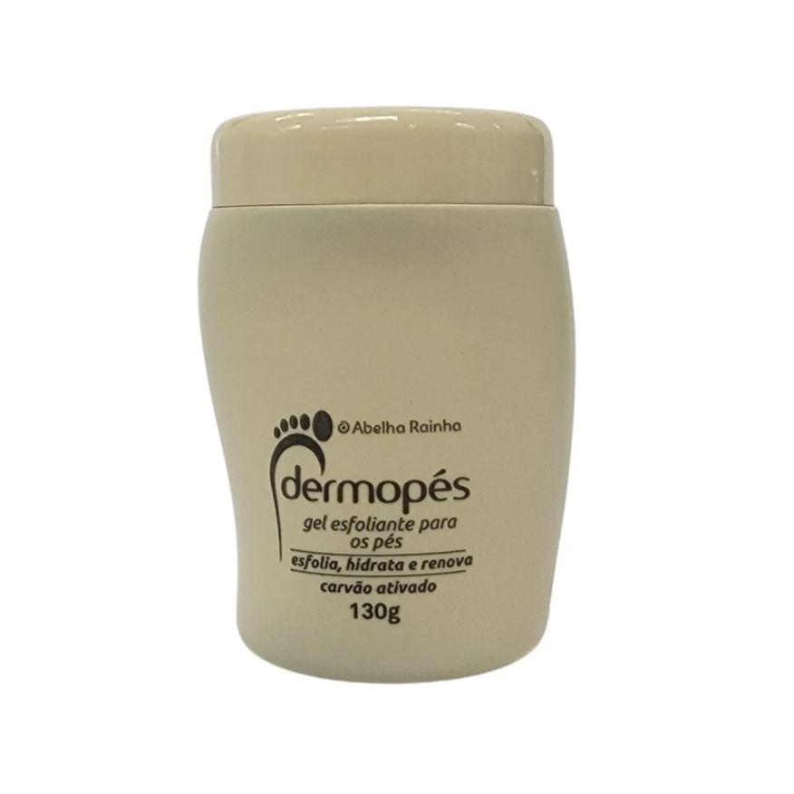 Esfoliante Gel para os Pés com Carvão Ativado Dermopés Abelha Rainha 130g
