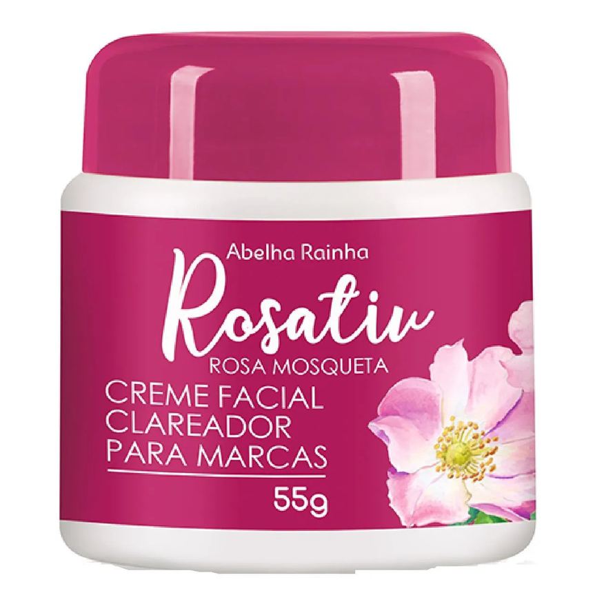 abelha rainha Creme clareador para marcas com óleo de rosa mosqueta rosativ 55g