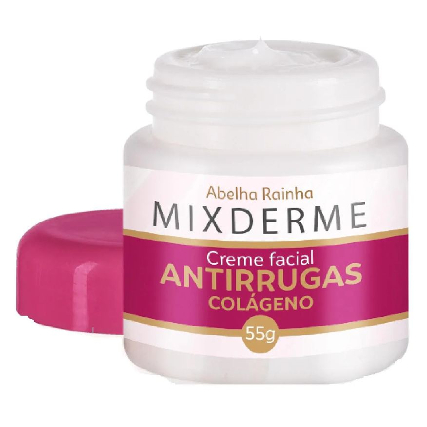 Abelha Rainha Creme Facial Antirrugas Colágeno Mixderme 55g