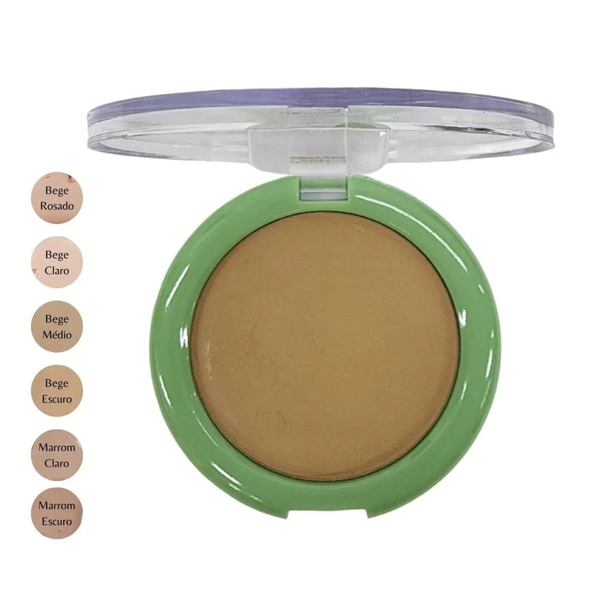 Abelha Rainha Pó Compacto Marrom Claro com Fps 15 Shine Colors 10g
