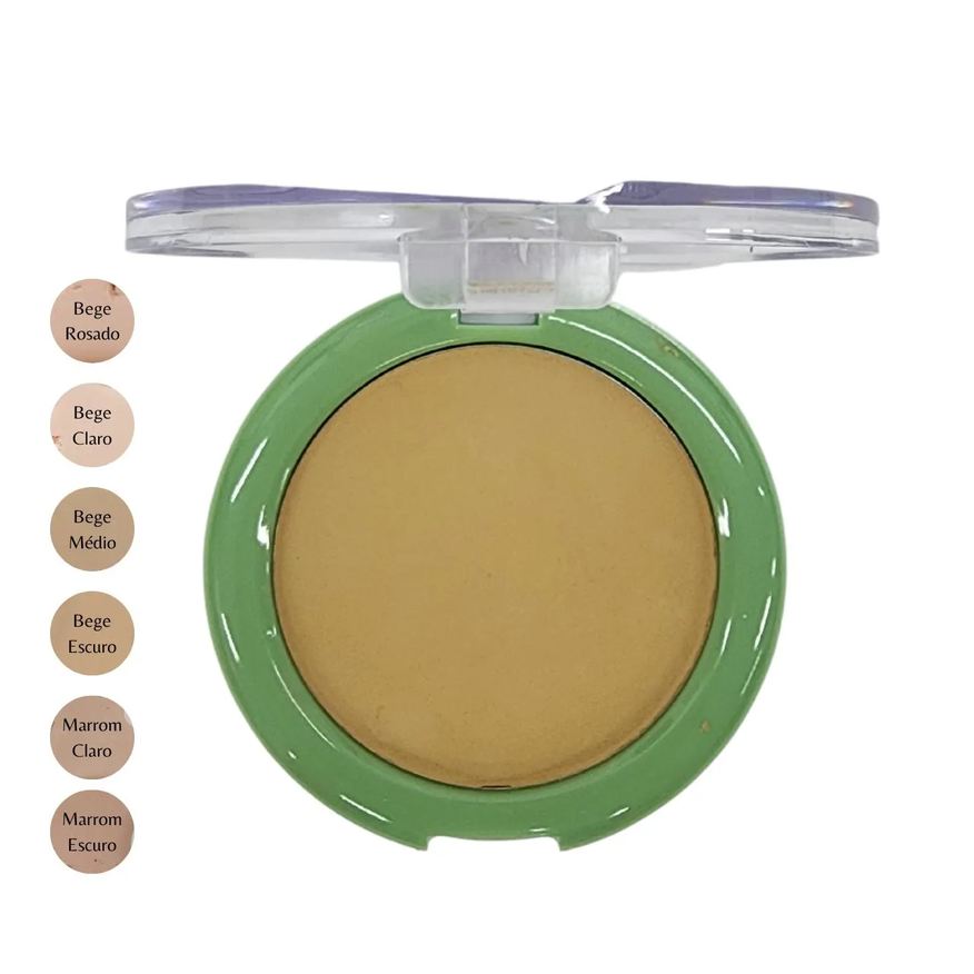 Abelha Rainha Pó Compacto Bege Escuro com Fps 15 Shine Colors 10g