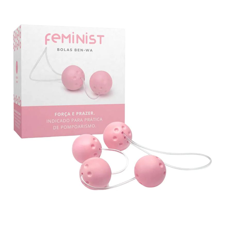 A Sós Conjunto Ben-wa Feminist com 04 Bolas - Rosa Bebê