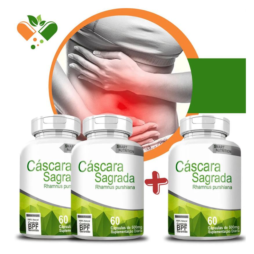 4Elementos Potes Cascara Sagrada 500mg 60 cápsulas