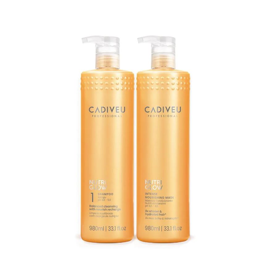 Cadiveu Kit Professional Nutri Glow Shampoo e Máscara Litro (2 Produtos)