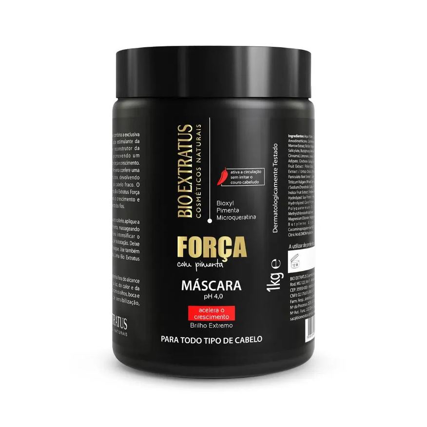 Bio Extratus Força com Pimenta Acelera o Crescimento Máscara 1kg
