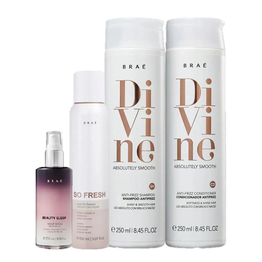 Braé Divine Anti Frizz Duo 250ml Beauty Sleep 100ml e So Fresh 150ml