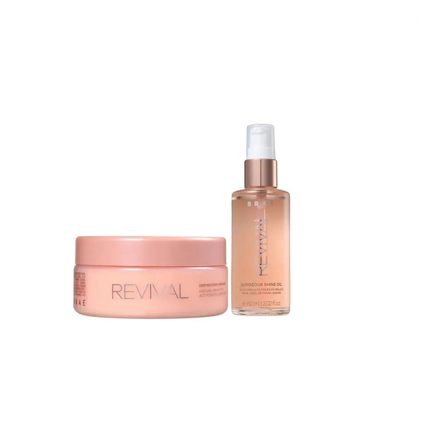 Braé Revival - Máscara de Reconstrução 200g+gorgeous Shine Oil 60ml