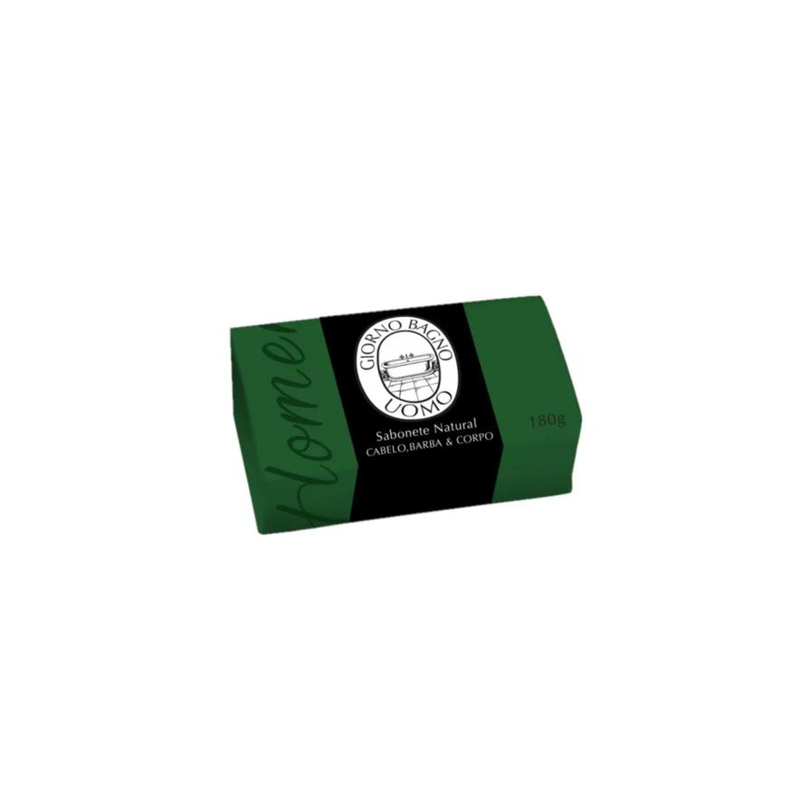 Uciclav Giorno Uomo Verde - Sabonete Natural Cabelo, Barba e Corpo 180g