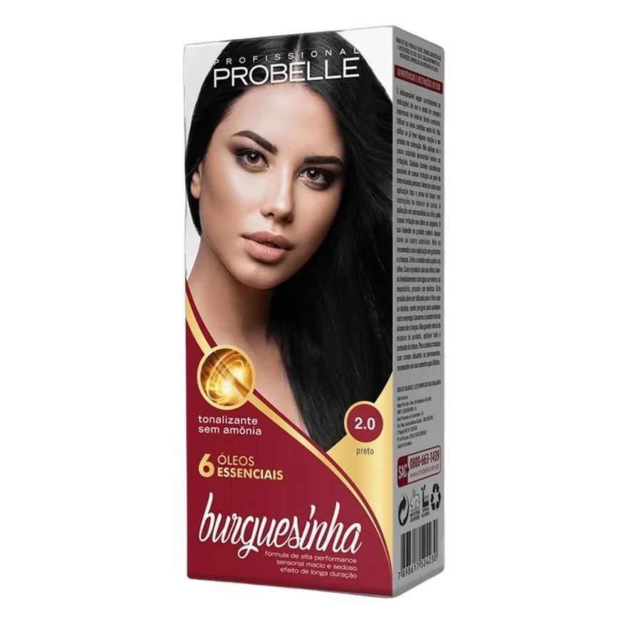 Probelle Tintura Burguesinha sem Amonia 2.0 Preto