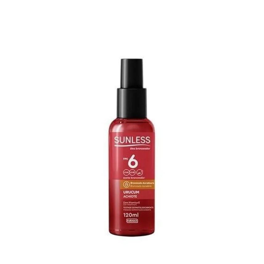 Farmax Oleo Bronzeador Sunless Urucum Fps06 120ml