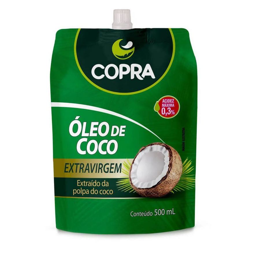 Copra Óleo de Coco Extravirgem 500ml Pouch