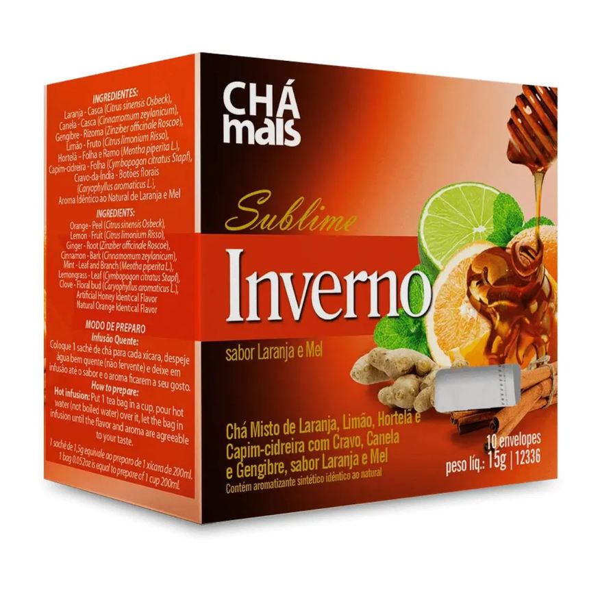 Chá Mais Clinicmais Chá Sublime Inverno Laranja e Mel 10 Sachês