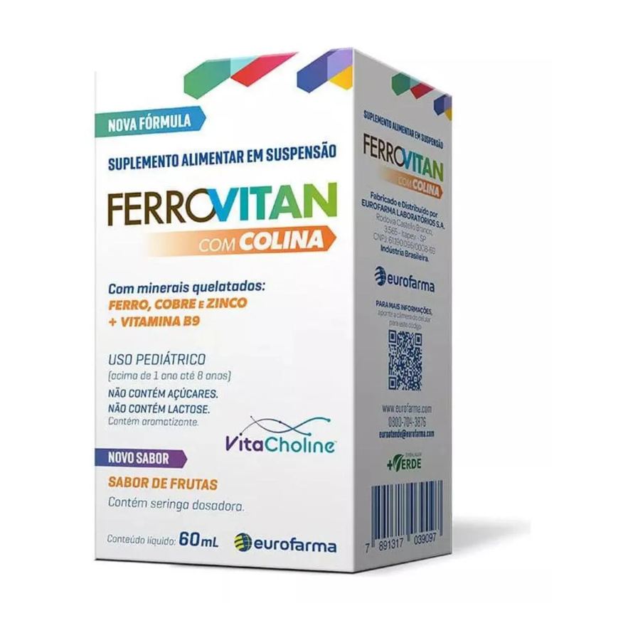 Alimentar Suplemento Infantil Ferrovitan Sabor Frutas – 60ml